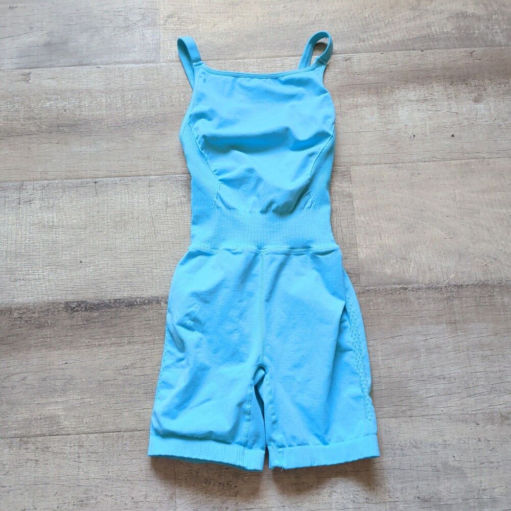 Free People Movement Good Karma Romper Cobalt Blue XS Activewear